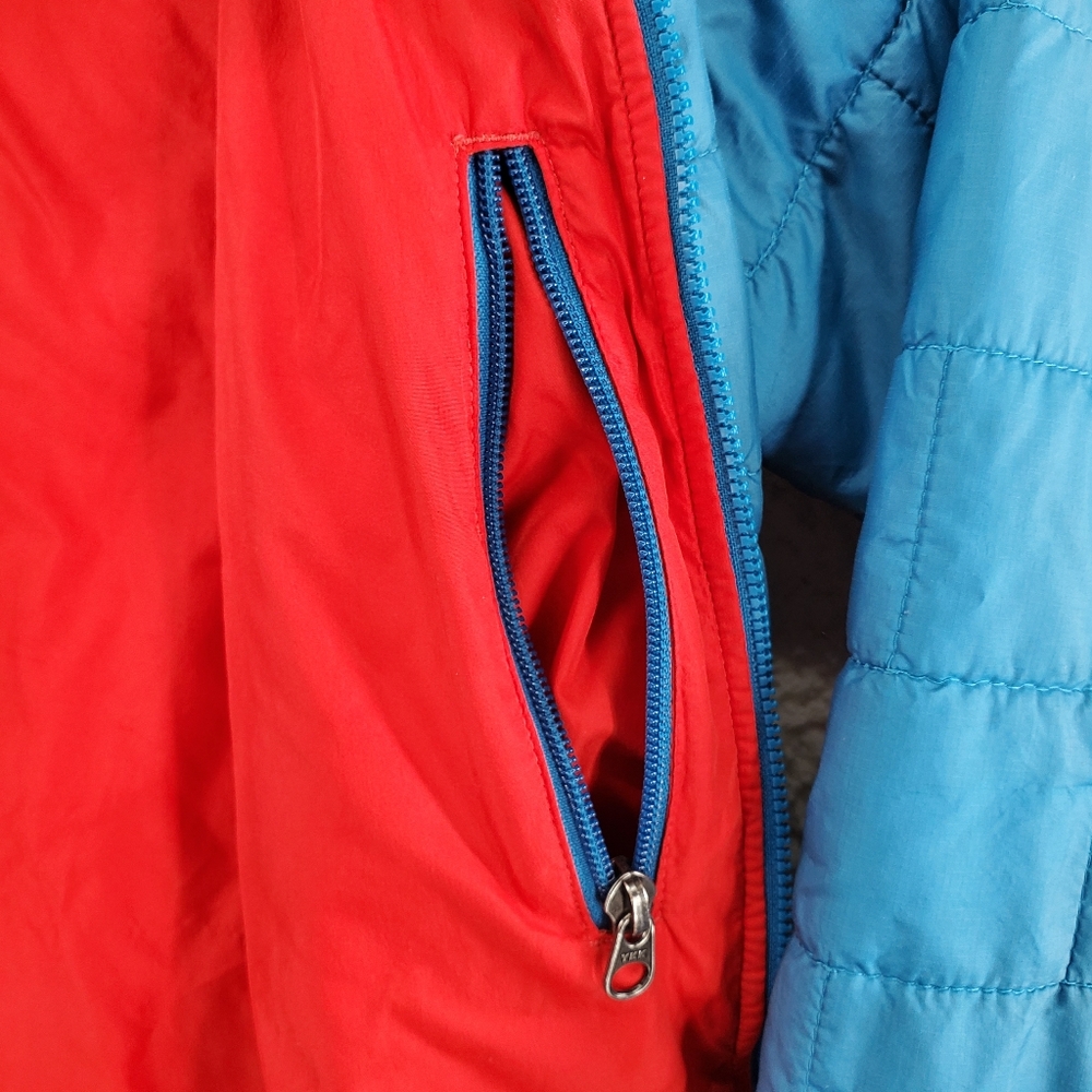 Patagonia Primaloft Kids Blue Jacket Sz 10 Medium Lightly Insulated Zip Up - Picture 8 of 10